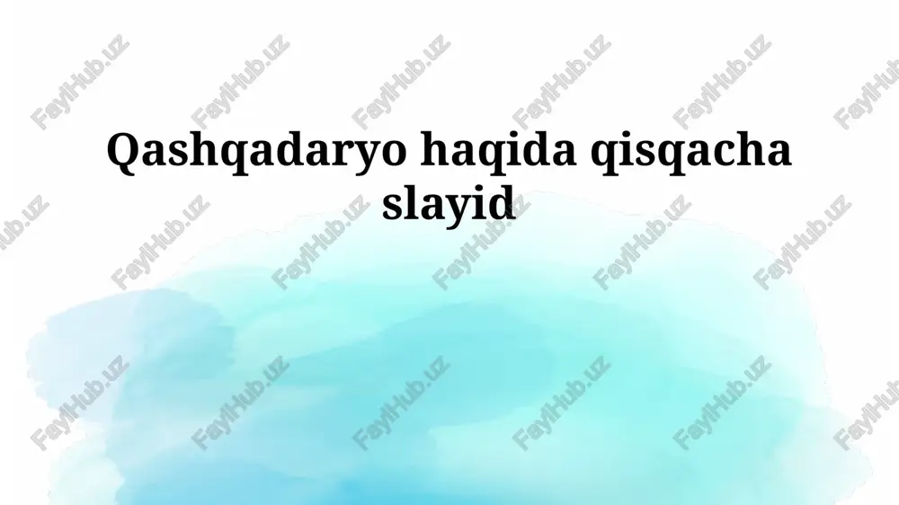 qashqadaryo — PPTX