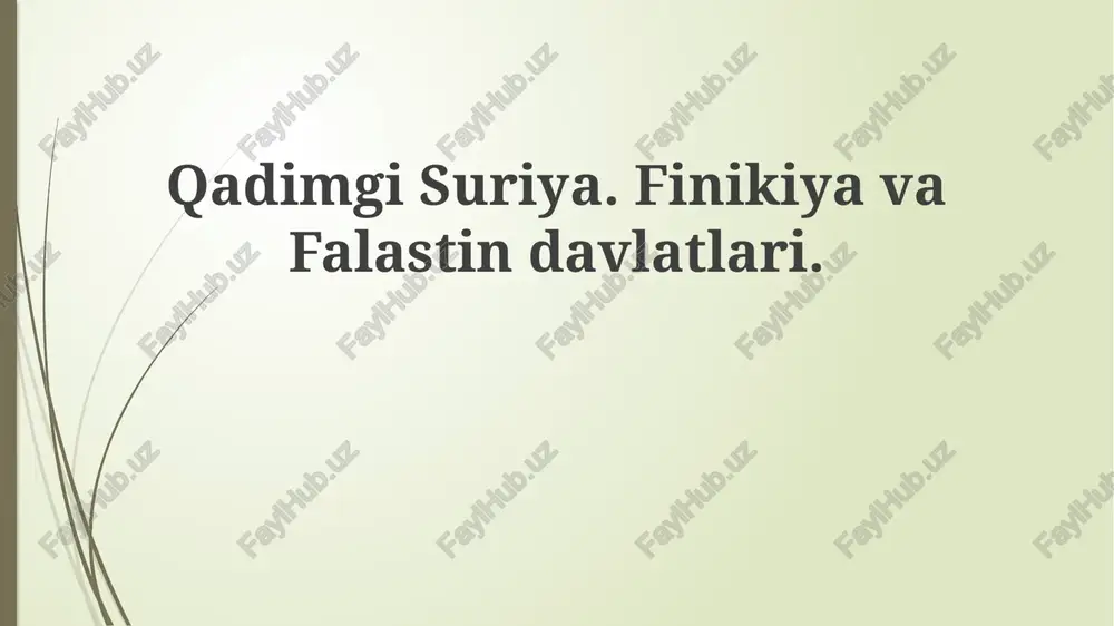 qadimgi suriya — PPTX