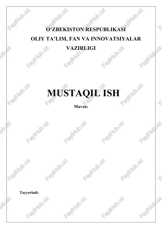 tayyorladi — DOCX