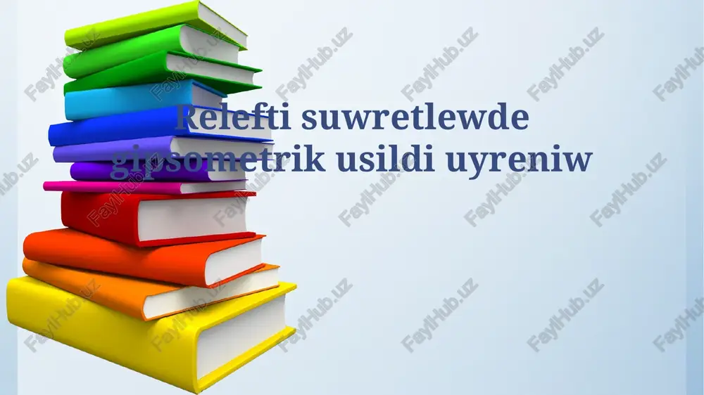 gipsometriyalik usıl — PPTX