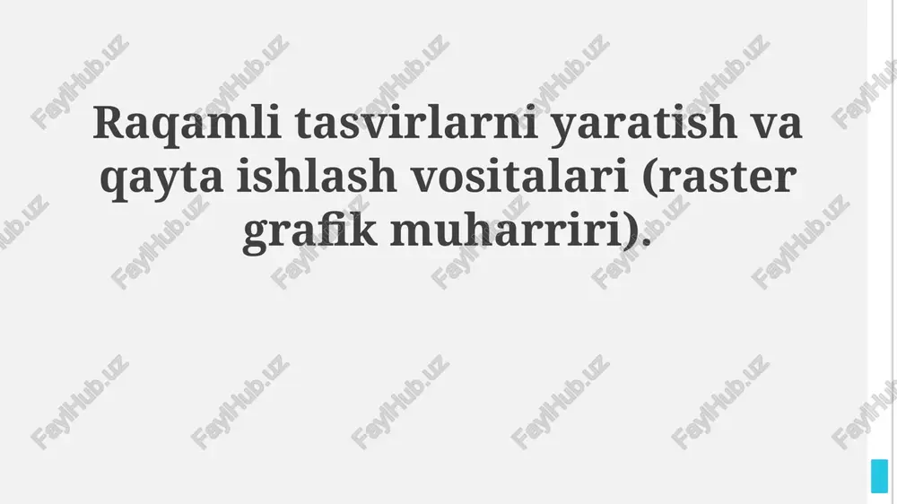 rastrli grafik muharrirlari — PPTX