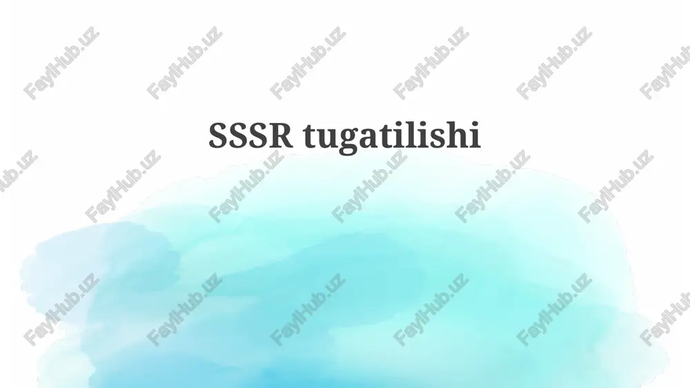 sssrning tanazzulga yuz tutishi — PPTX