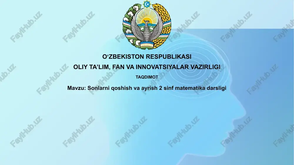 sonlarni qoshish va ayirish 2-sinf matematika darsligi — PPTX