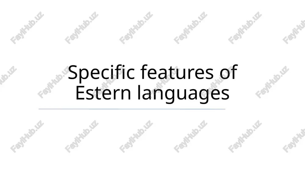 estern languages — PPTX