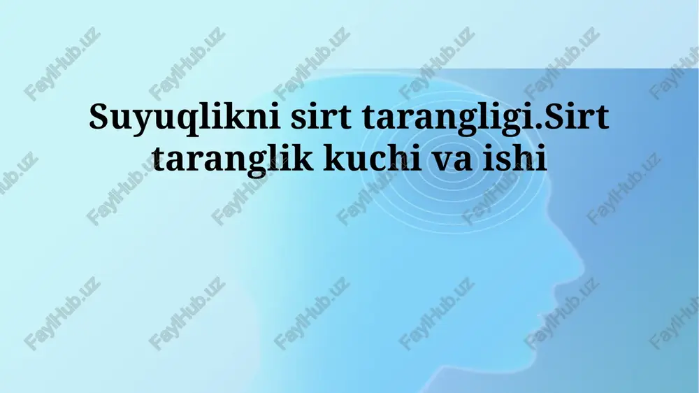 sirt tarangligining omillari — PPTX