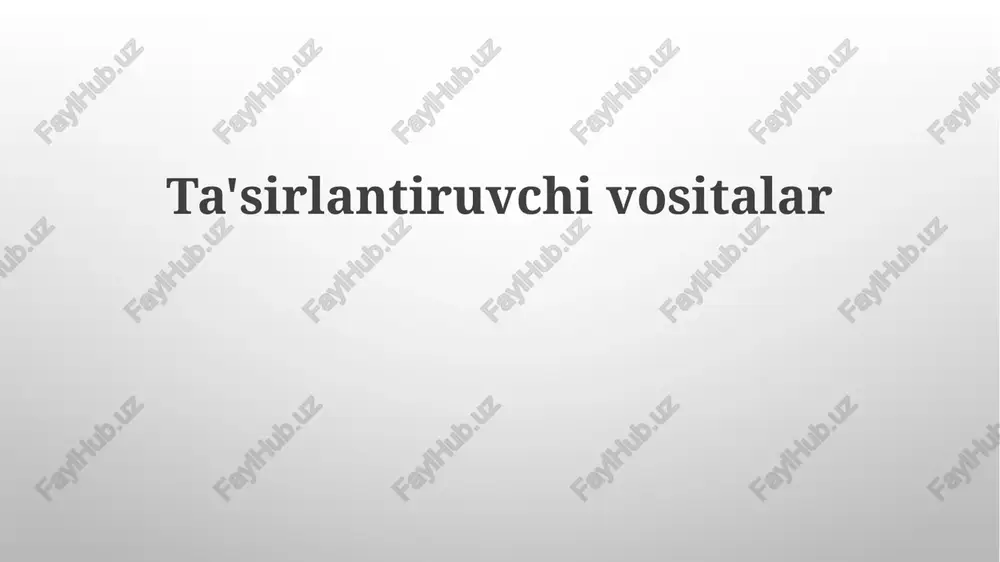 stimulyatorlar — PPTX