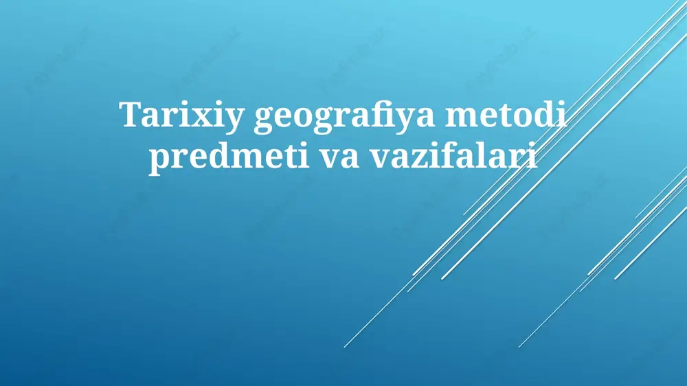 tarixiy geografiya — PPTX