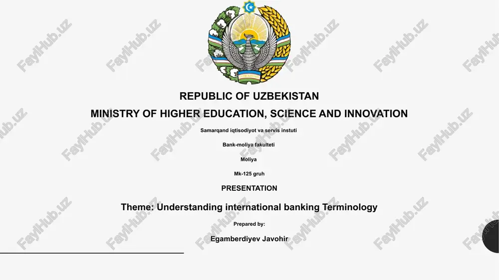 understanding international banking terminology — PPTX