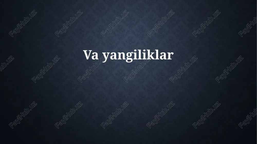 o'zbekistonda yangiliklar manbalari — PPTX