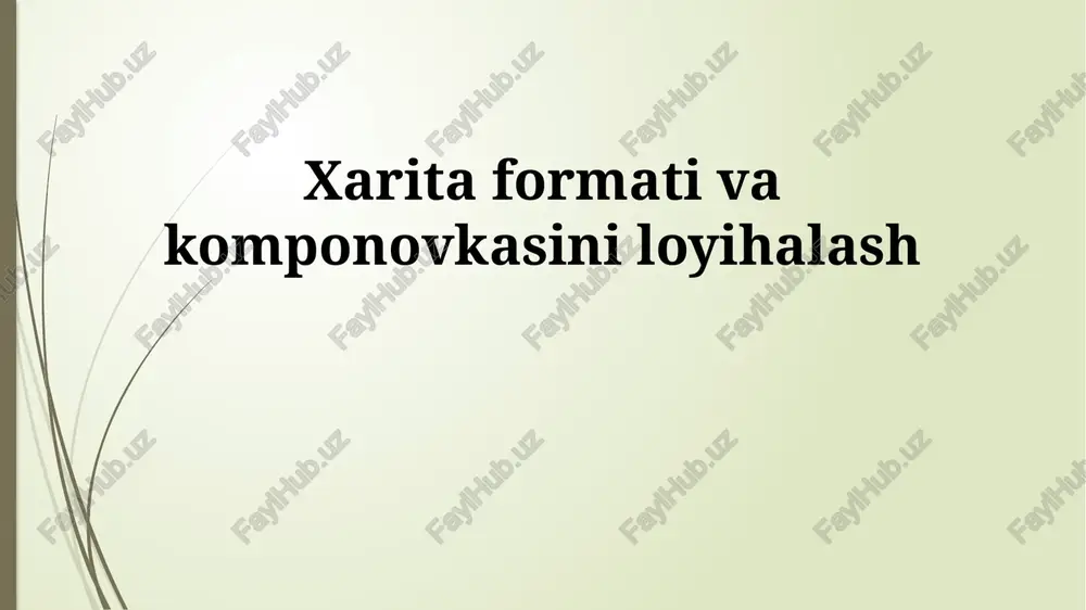xarita formati va komponovkasini loyihalash — PPTX