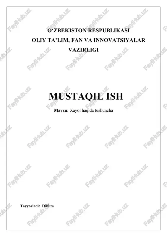 tasavvur tushunchasi — DOCX
