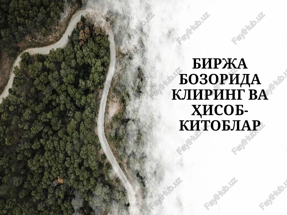 kliring va hisob-kitoblar — PPTX