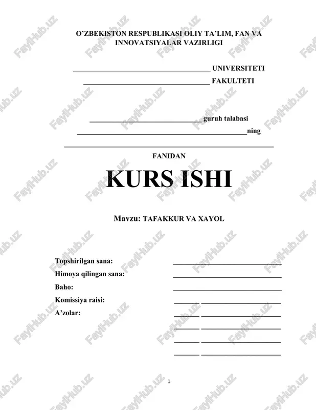 tafakkur va xayol — PDF
