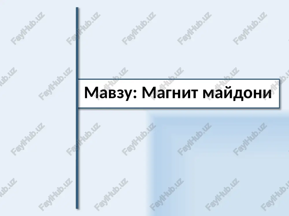 magnit maydoni — PPTX