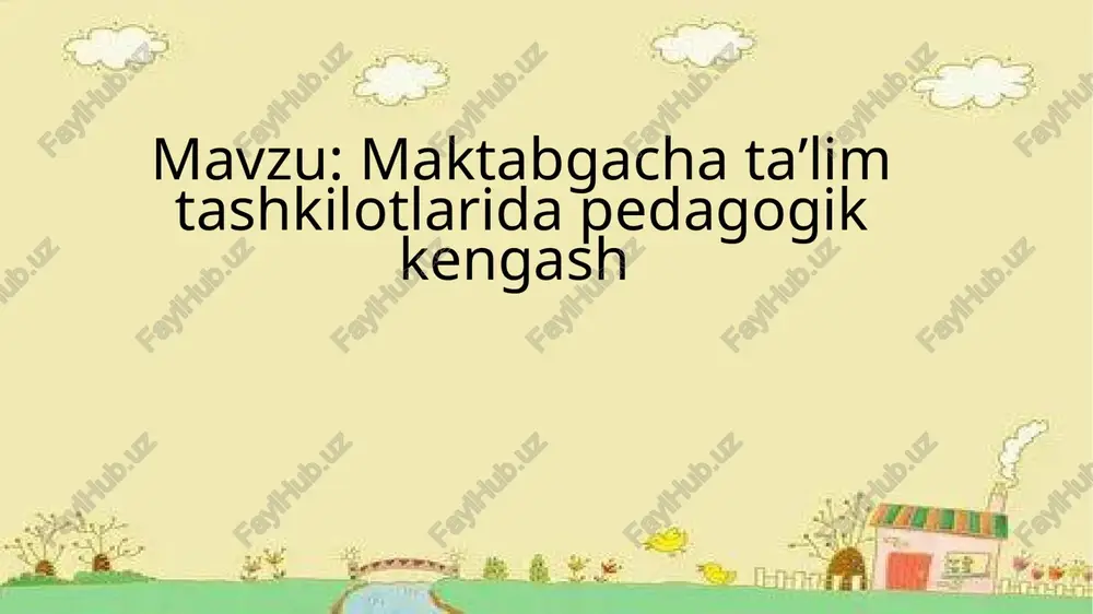 maktabgacha taʼlim tashkilotlarida pedagogik kengash — PPTX