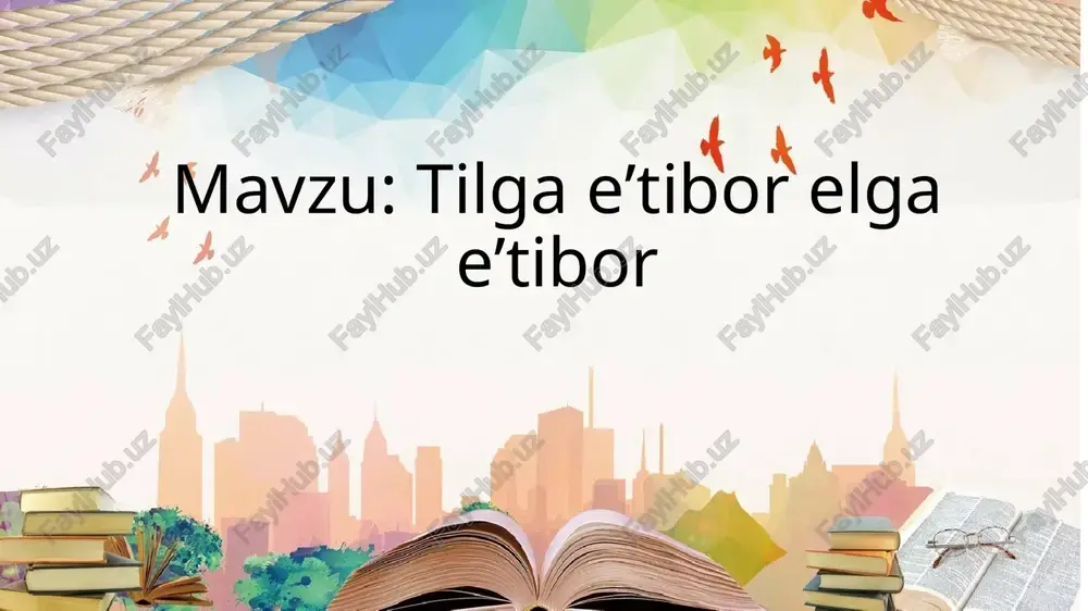 tilga e’tibor – elga e’tibor — PPTX
