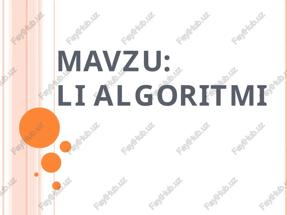 li algoritmi — PPT