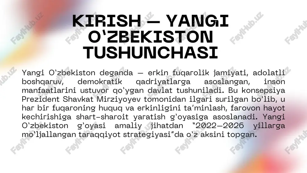 yangi o‘zbekiston tushunchasi — PDF