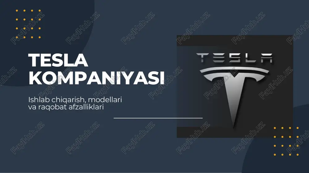 tesla ishlab chiqarish tizimi — PDF