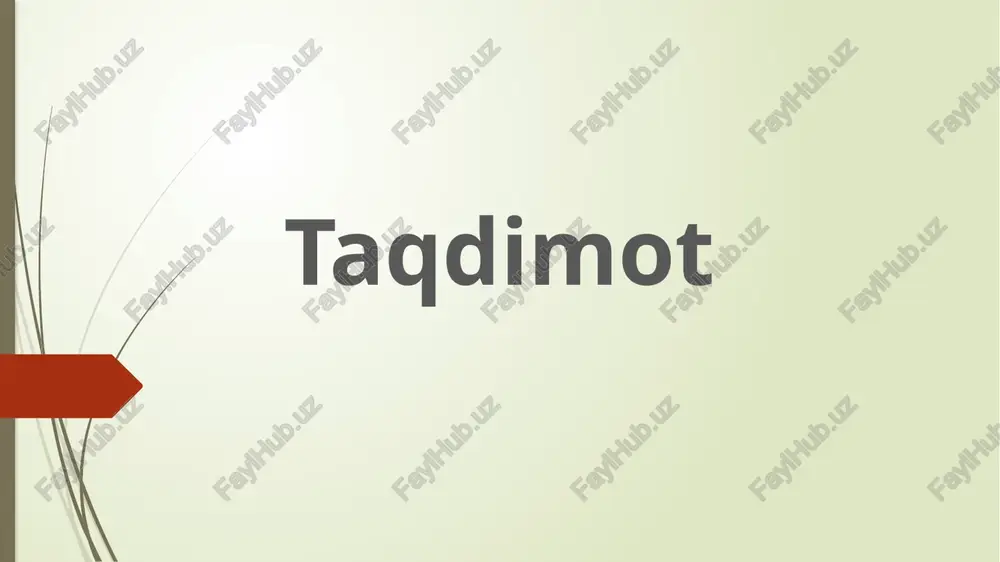 strategik rivojlanish dasturlarining tayyorlanishi va ahamiyati — PPTX