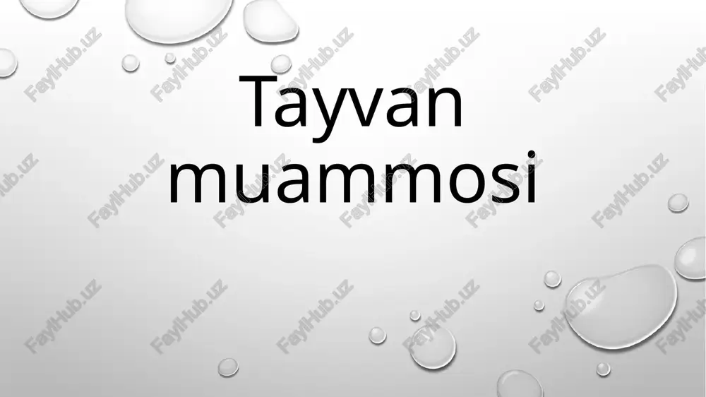 tayvan muammosi — PPTX