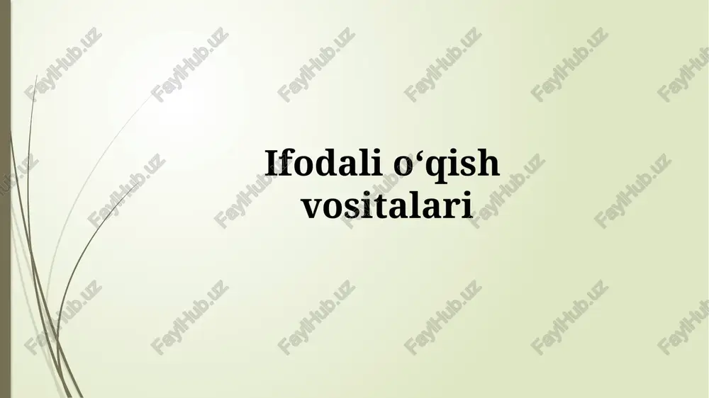 ifodalioʻqish — PPTX
