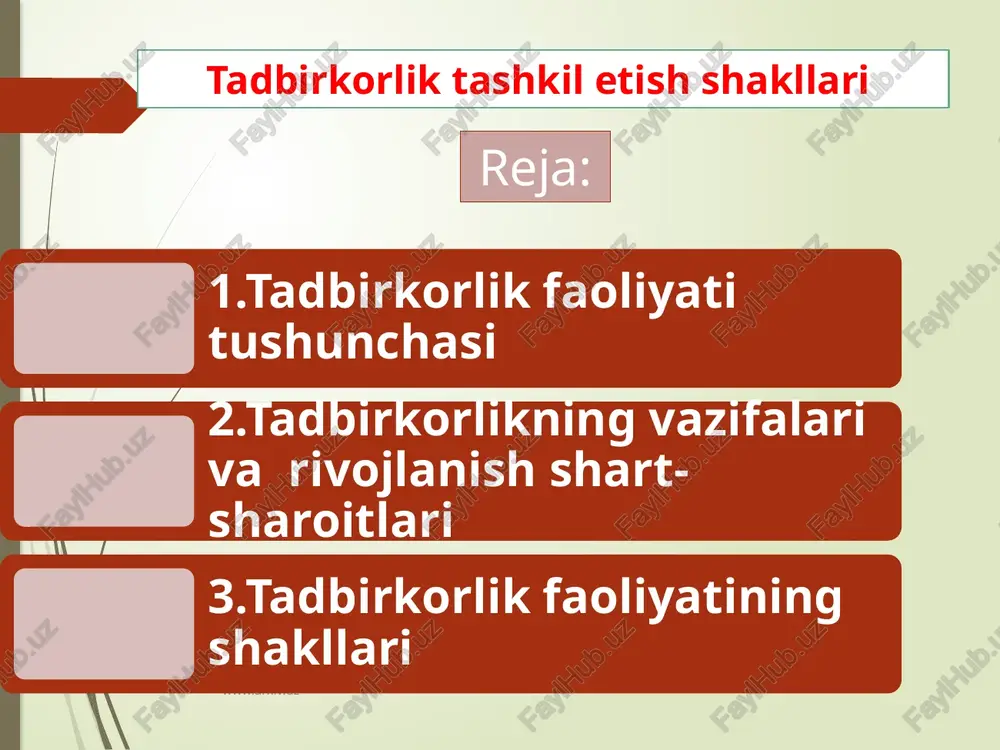 tadbirkorlik — PPTX