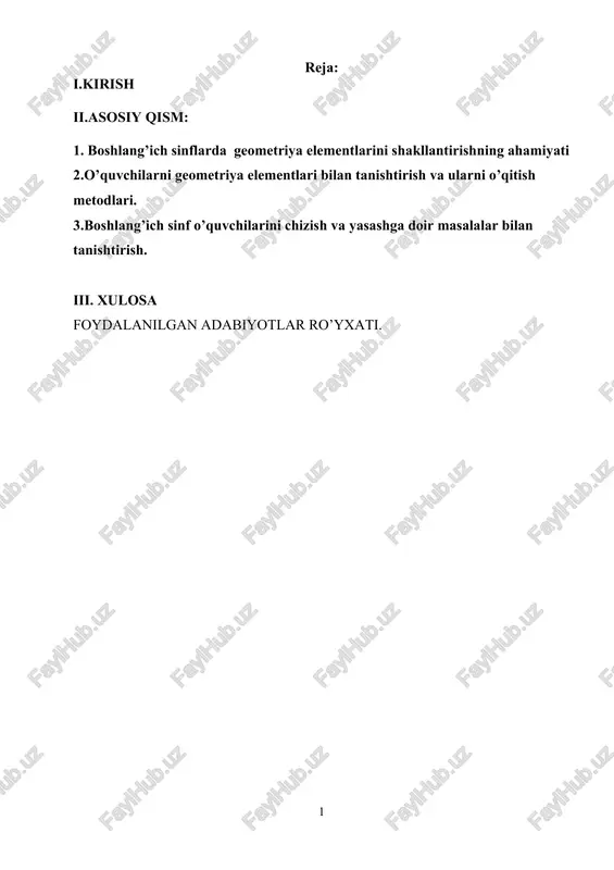 geometriya elementlari — DOCX