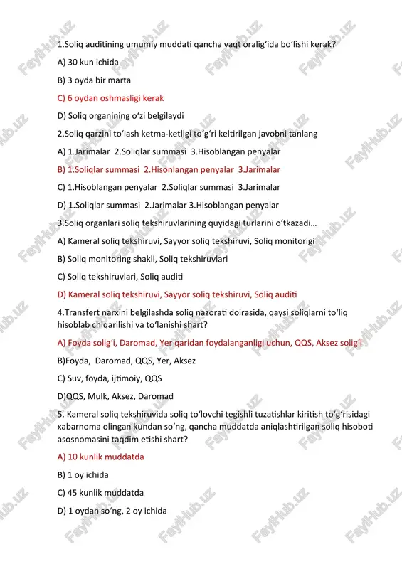 soliq auditining umumiy muddati — DOCX