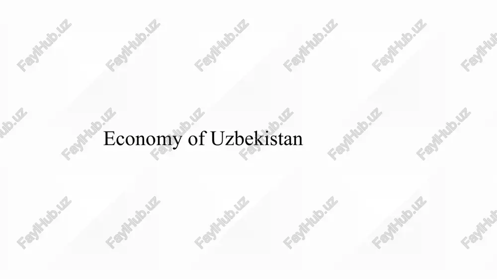 economy of uzbekistan — PPTX