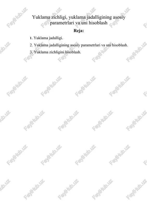 yuklama jadalligi — DOCX