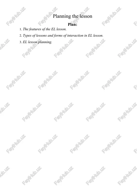 planning the lesson — DOCX