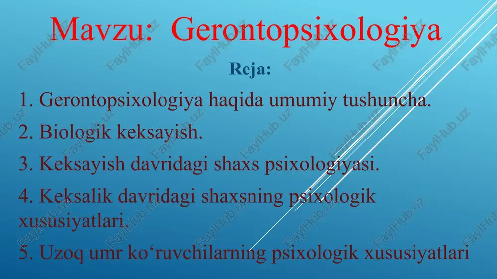 gerontopsixologiya — PPTX