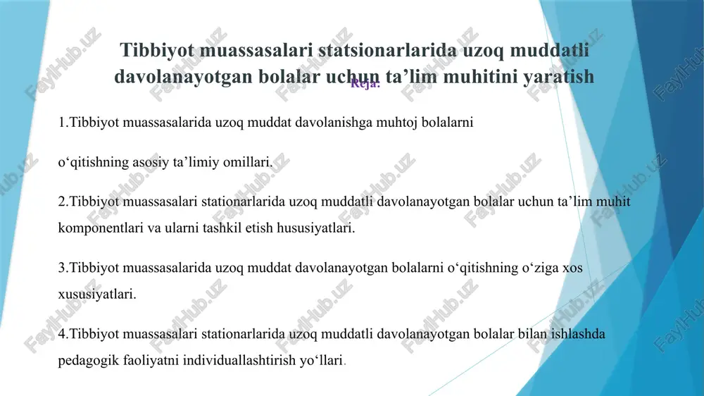 tibbiyot muassasalari — PPTX