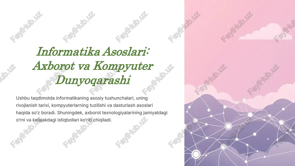 informatika asoslari — PPTX
