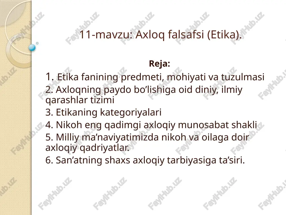 axloq falsafasi (etika) — PPTX