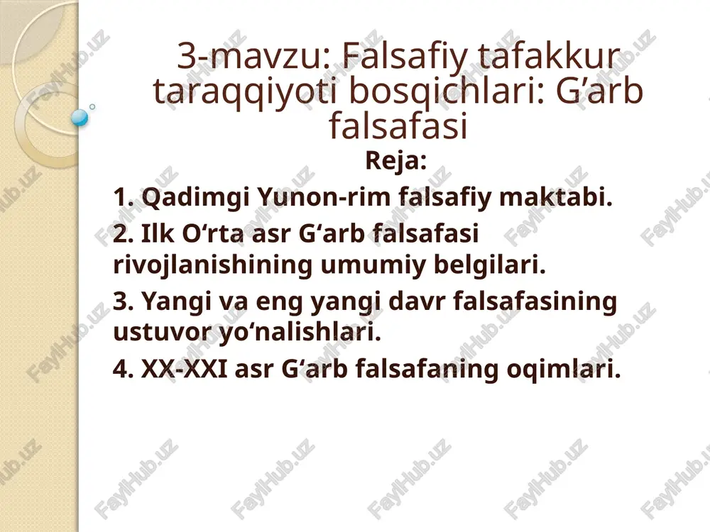 g’arbfalsafasi — PPTX