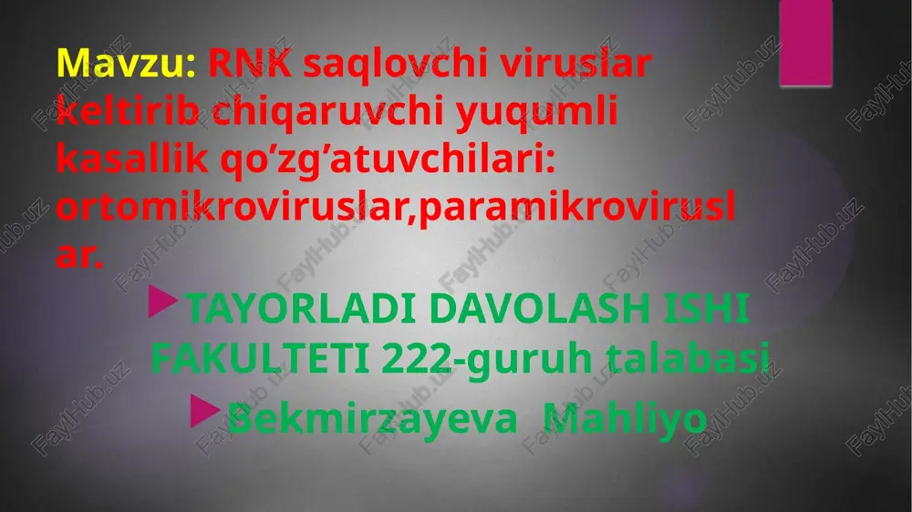 rnk saqlovchi viruslar — PPTX