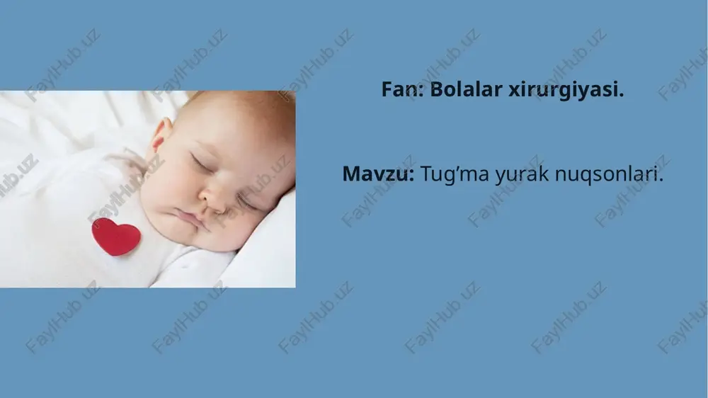 yurakning tug'ma nuqsonlari — PPTX