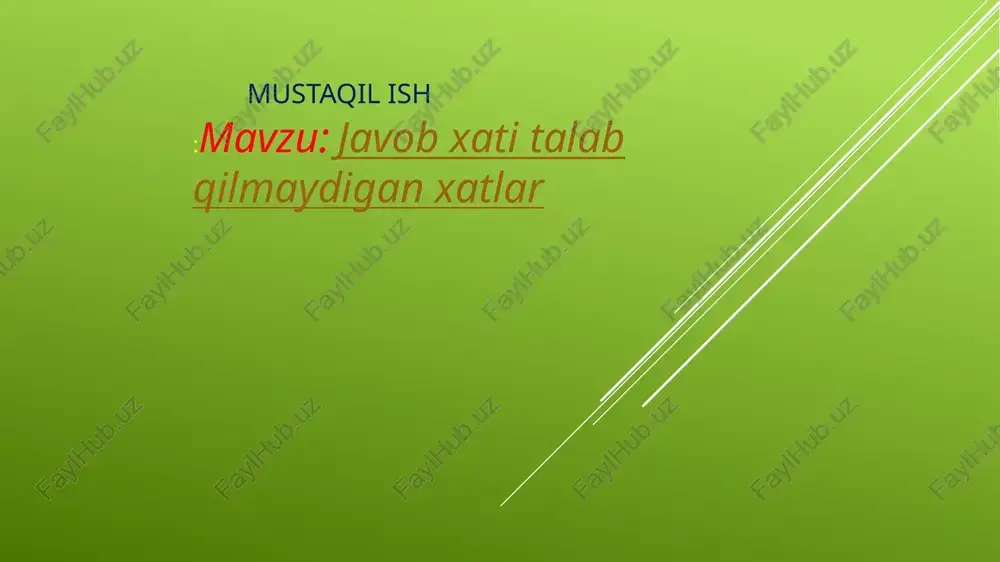 mustaqilish — PPTX