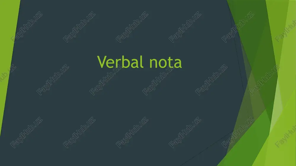verbal nota — PPTX
