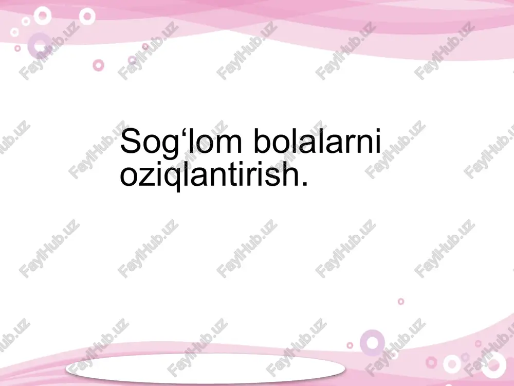 sog‘lom bolani tabiiy oziqlantirish — PPTX