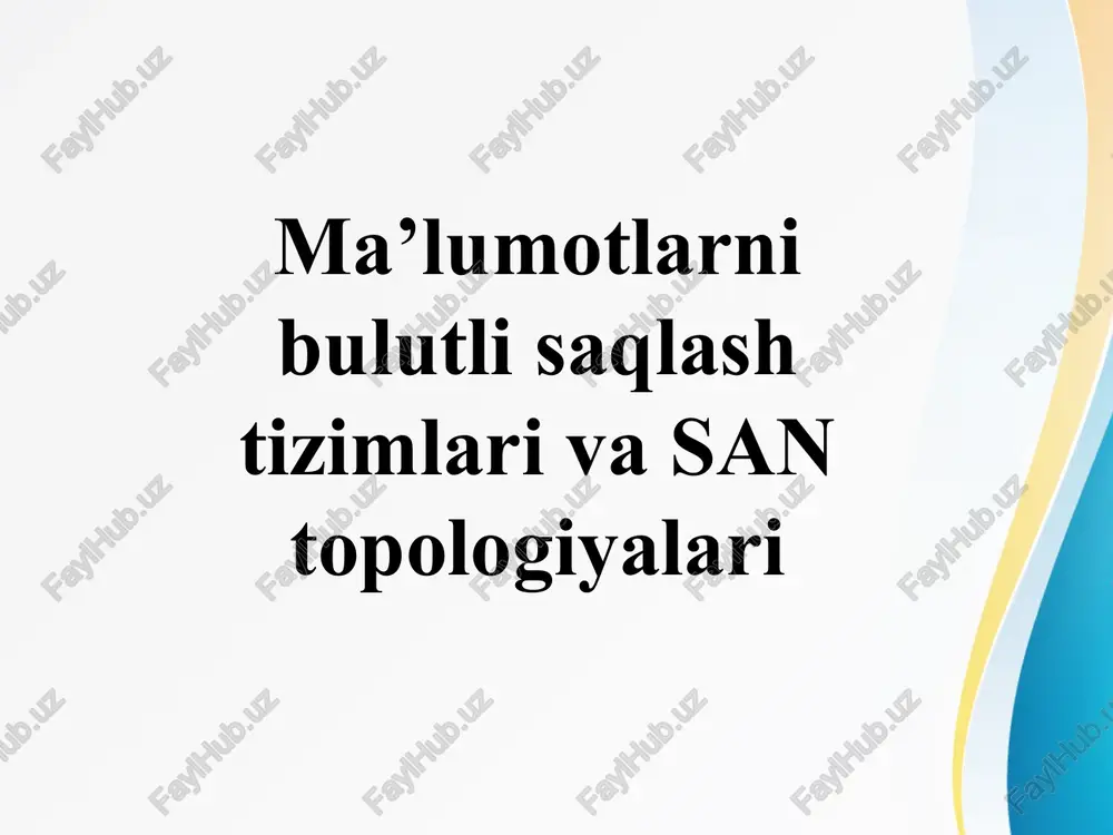 bulutli saqlash tizimlari — PPTX