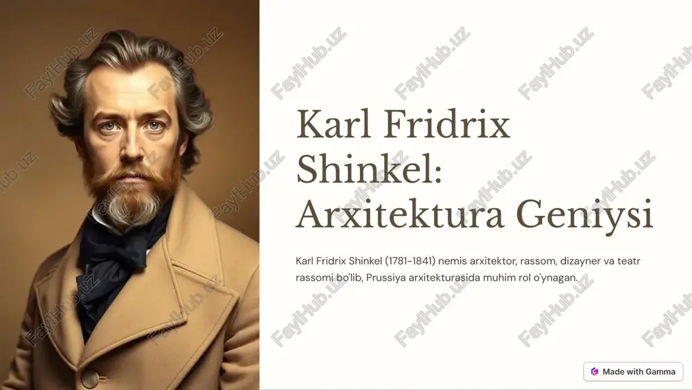 karl fridrix shinkel: arxitektura geniysi — PDF