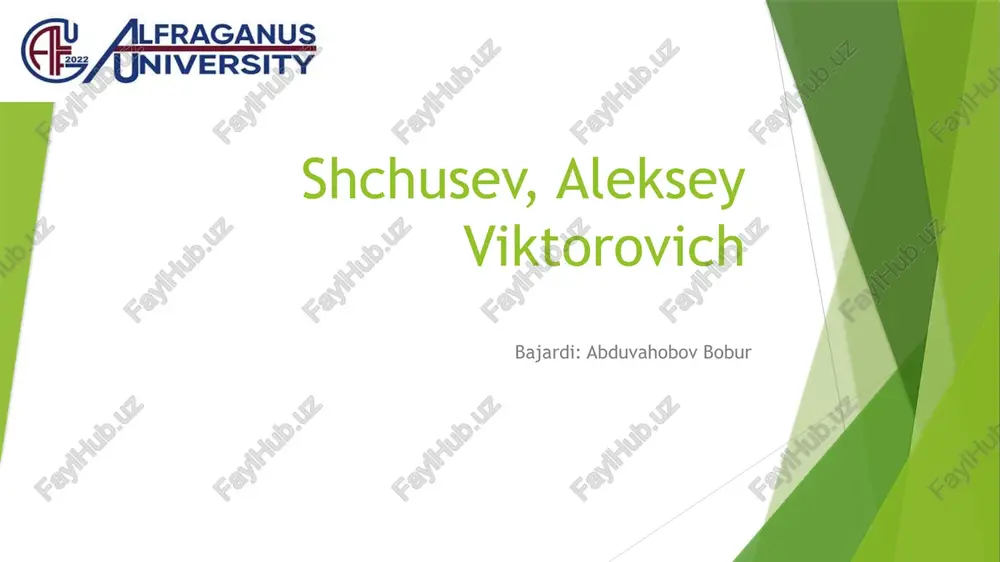 aleksey viktorovich shchusev — PPTX
