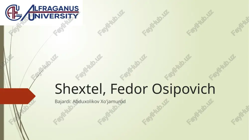 fedorosipovichshehtel — PPTX
