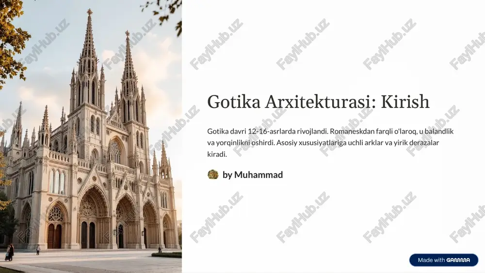 gotika arxitekturasi: kirish — PDF