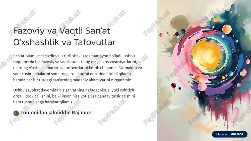 fazoviy san'atning ta'rifi — PDF