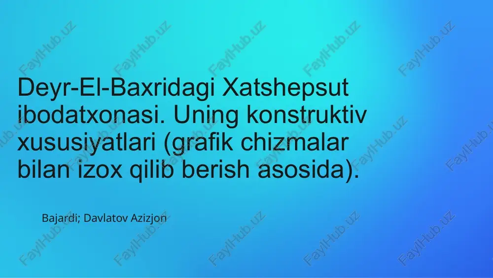 deyr-el-baxridagi xatshepsut ibodatxonasi — PPTX