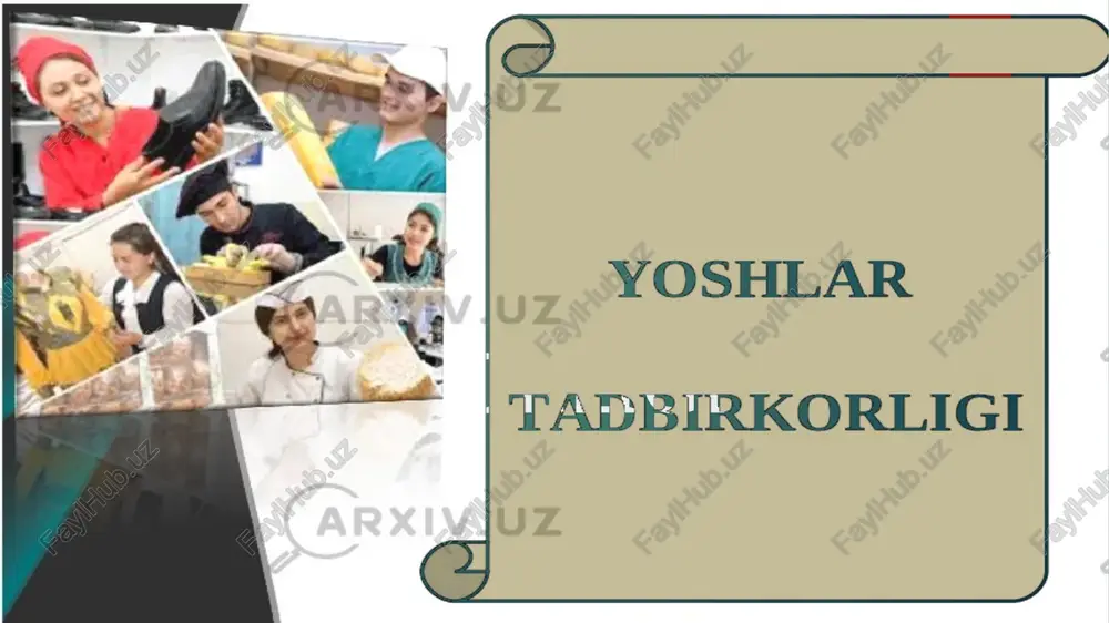 yoshlar tadbirkorligi — PPTX